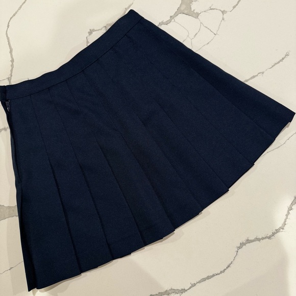 Vintage Reebok Navy Blue Pleated Tennis Prep Mini Skirt Retro Street Ware 80’s - Picture 4 of 5